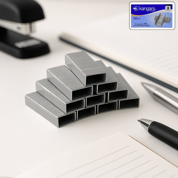 Kangaro 24/6-1M High-Quality Staples â€“ Durable Steel Pins