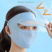 Womenâ€™s Full Face UV Protection Cap with Built-in Mask & Wide Brim Visor (1 Pc)