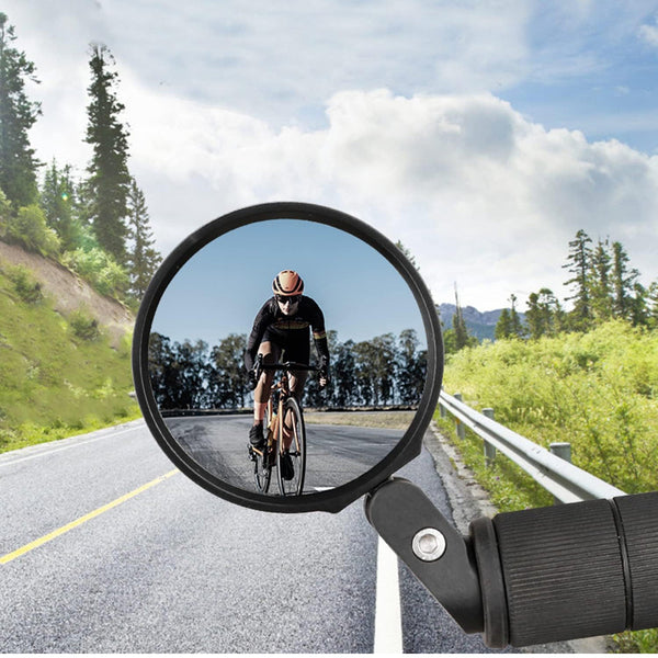 Bar End Bike Mirror: 360Â° Rotatable & Foldable (1 Pc)