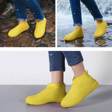 Yellow Non-Slip Silicone Rain Shoe Cover â€“ Waterproof Foldable Anti-Skid (1 Pair)