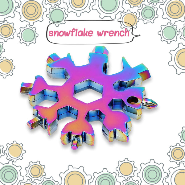 Durable & Portable 18-in-1 Snowflake Multi-Tool â€“ Bottle Opener, Screwdriver & Wrench Kit