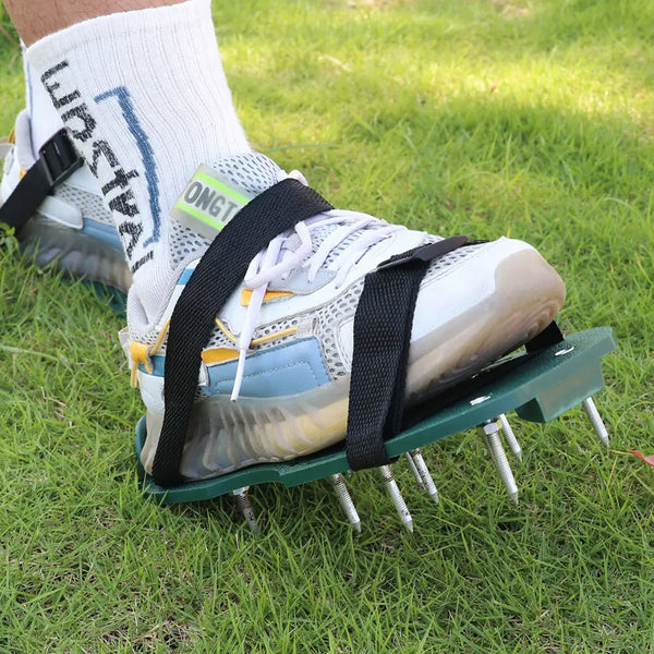 Garden Lawn Aerator Sandals â€“ Spiked Grass Aerator Shoes for Yard & Patio