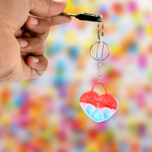 Compact Pop It Keychain â€“ Fun Stress Relief Fidget Toy (1 Pc | Mix Design)
