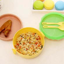 Burger Shape Lunch Box â€“ Double Layer 1000ml Food Container with 2 Spoons for Kids