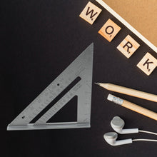 Double-Sided 45Â° Triangle Ruler â€“ 7-Inch Aluminum Alloy Rafter Square for Home Use