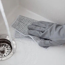 Double-Sided Microfiber Cloth & Stainless Steel Scrubber â€“ (1 Pc, 20x20 cm)