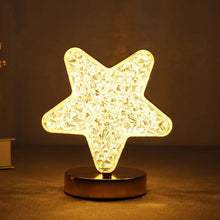 Star Crystal Diamond Touch Lamp â€“ USB Rechargeable, 3-Way Dimmable