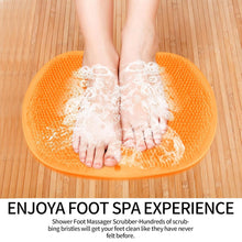 Yellow Silicone Bath Massage Cushion â€“ Suction Cup Exfoliating Foot Scrubber & Mat