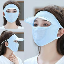 Womenâ€™s Full Face UV Protection Cap with Built-in Mask & Wide Brim Visor (1 Pc)