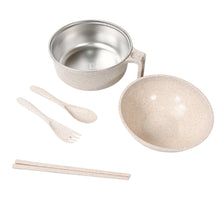 Rice Bowl Noodle Set â€“ 6 Pcs with Lid, Handle & Cutlery