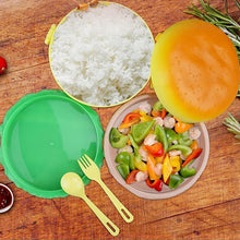 Burger Shape Lunch Box â€“ Double Layer 1000ml Food Container with 2 Spoons for Kids