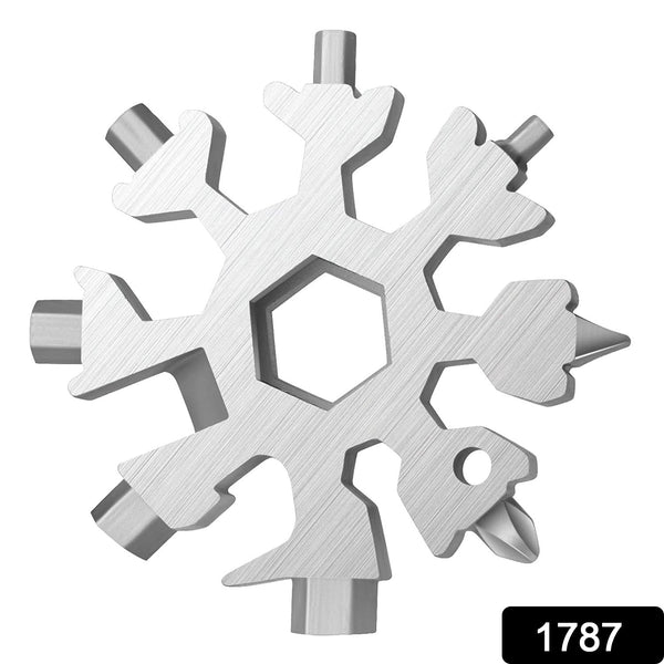 Durable 18-in-1 Snowflake Multi-Tool â€“ Bottle Opener & Screwdriver Wrench Kit