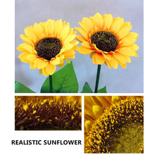 2 Pc Outdoor Solar Sunflower Lights â€“ Waterproof Garden Landscape Stake Light