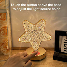 Star Crystal Diamond Touch Lamp â€“ USB Rechargeable, 3-Way Dimmable