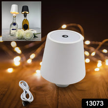 USB Rechargeable LED Bottle Lamp â€“ 3-Color Dimmable Wireless Table Light (1 Pc)
