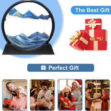 3D Moving Sand Art â€“ Liquid Motion Deep Sea Sandscape with Round Glass Frame (1 Pc)