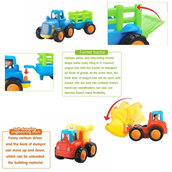 Funwoods Construction Vehicle Toy Set for Kids â€“ (4 Pc)
