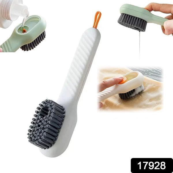 Multifunctional Scrubbing Brush with Liquid / Soap Dispenser, Cleaning Brush with Liquid / Soap Dispenser, Shoe Brush for Cleaning, Cloth Cleaning Brush with HandleÂ Liquid Shoe Brush For Shoe Clothes (1 Pc)
