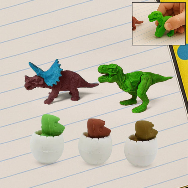 Dinosaur & Egg Shaped 3D Puzzle Erasers â€“ Fun Mini Erasers for Kids (5 Pcs Set)