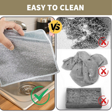 Double-Sided Microfiber Cloth & Stainless Steel Scrubber â€“ (1 Pc, 20x20 cm)