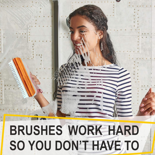 Veepee 6-Piece Washing and Cleaning Scrub Brush Set â€“ (Multi-Color Bristles)