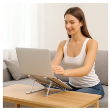 Metal Portable Laptop Stand â€“ 6-Angle Adjustable Riser for Laptops, Phones & Tablets
