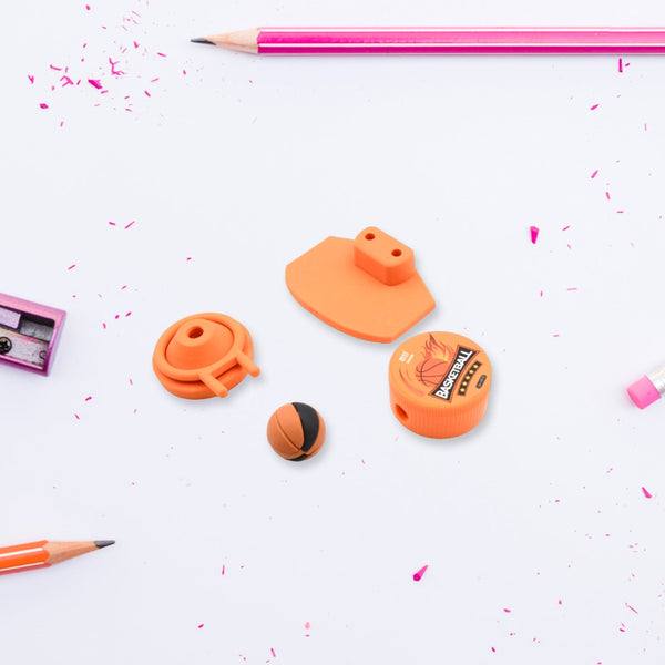 Football & Basketball Stationery Kit â€“ Pencil, Sharpener & Eraser (Birthday Gift)