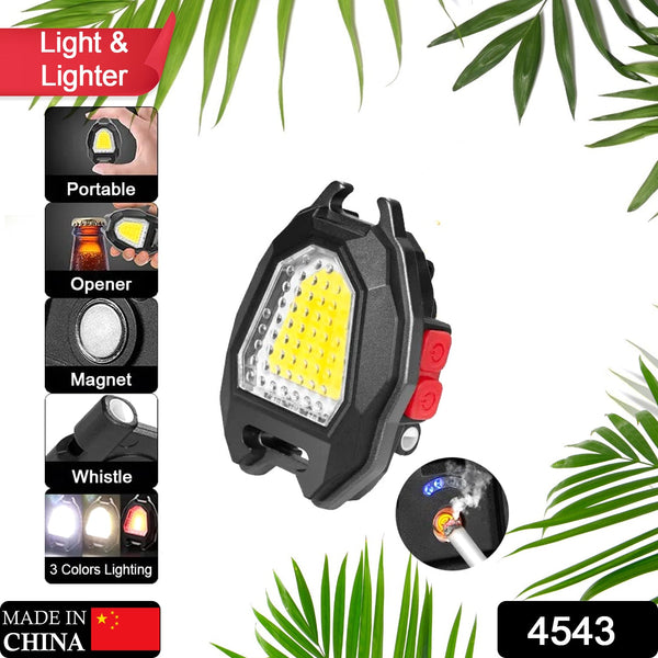 Triangular Camping Flashlight with Lighter â€“ 6 Modes, 3 Colors, Waterproof