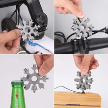 Durable 18-in-1 Snowflake Multi-Tool â€“ Bottle Opener & Screwdriver Wrench Kit
