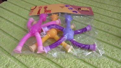 LED Telescopic Suction Cup Giraffe Toy (3 Pcs Set)