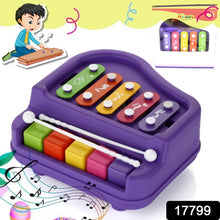 2 in 1 Baby Piano Xylophone Toy for Toddlers, 5 Multicolored Key Keyboard Xylophone Piano, Preschool Educational Musical Learning Instruments Toy for Baby Kids Girls Boys 3+ YearsÂ (1 Pc)