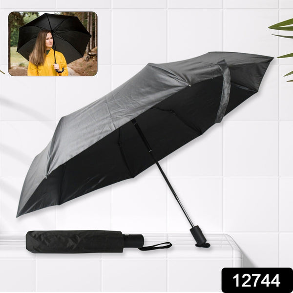 2 Fold Manual Umbrella â€“ Wind, Sun & Rainproof with Steel Shaft & Wrist Strap