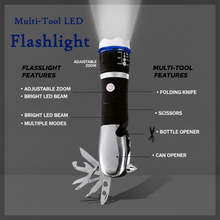 Battery Operated Multi-Tool LED Flashlight â€“ All in One Tool Light (1 Pc)