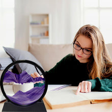 3D Moving Sand Art â€“ Liquid Motion Deep Sea Sandscape with Round Glass Frame (1 Pc)