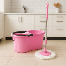 Quick Spin Mop With Steel Spin, Bucket Floor Cleaning, Easy Wheels & Big Bucket, Floor Cleaning Mop with Bucket