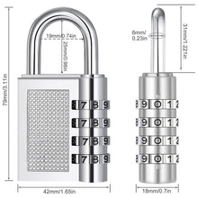 Heavy-Duty 4-Digit Resettable Combination Padlock (1 Pc)