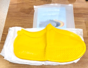 Yellow Non-Slip Silicone Rain Shoe Cover â€“ Waterproof Foldable Anti-Skid (1 Pair)