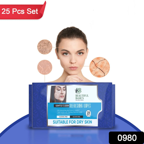 Refreshing Alcohol-Free Wet Wipes â€“ Facial & Body Wipes (25 Pc)