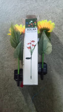 2 Pc Outdoor Solar Sunflower Lights â€“ Waterproof Garden Landscape Stake Light